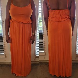 Orange maxi dress